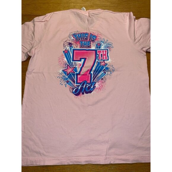 World Cup Shooting Stars Worlds 2023 Pink T-Shirt With 7th Act Graphic Print - Picture 3 of 5